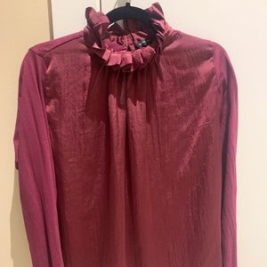 Banana Republic Burgundy Long Sleeve Shirt